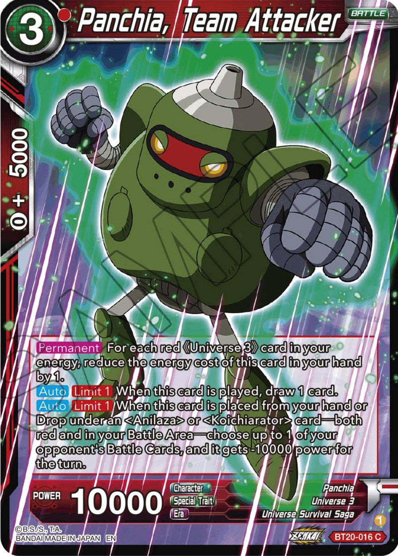 Panchia, Team Attacker (BT20-016) [Power Absorbed] Parallel Foil