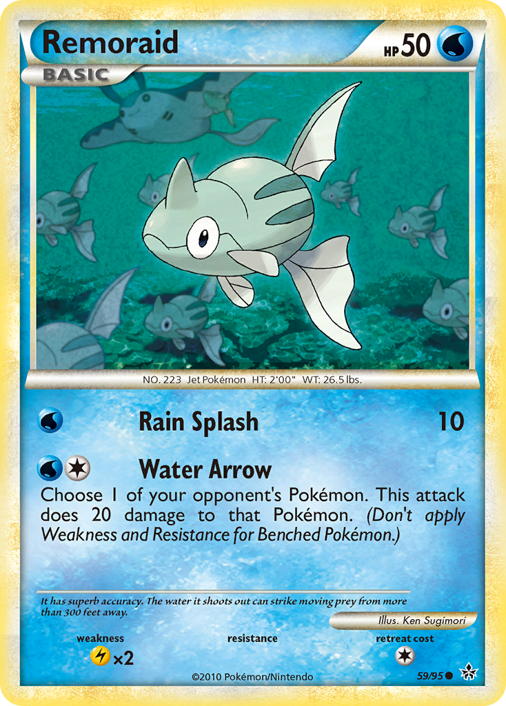 Remoraid (59/95) [HeartGold & SoulSilver: Unleashed] Reverse Holofoil