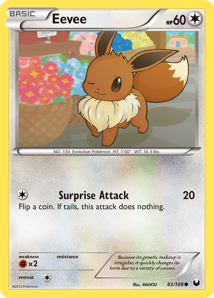 Eevee (83/108) [Black & White: Dark Explorers] Reverse Holofoil