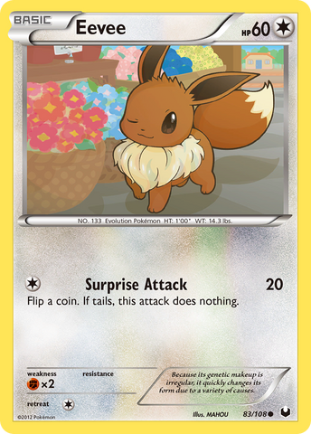 Eevee (83/108) [Black & White: Dark Explorers] Reverse Holofoil