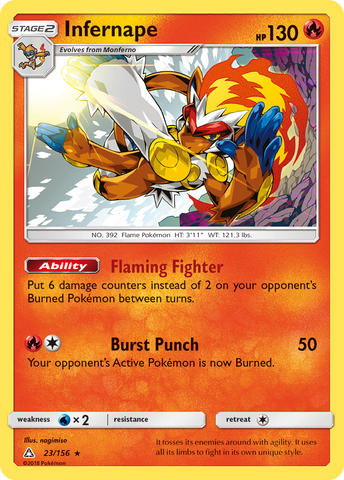 Infernape (23/156) [Sun & Moon: Ultra Prism] Reverse Holofoil