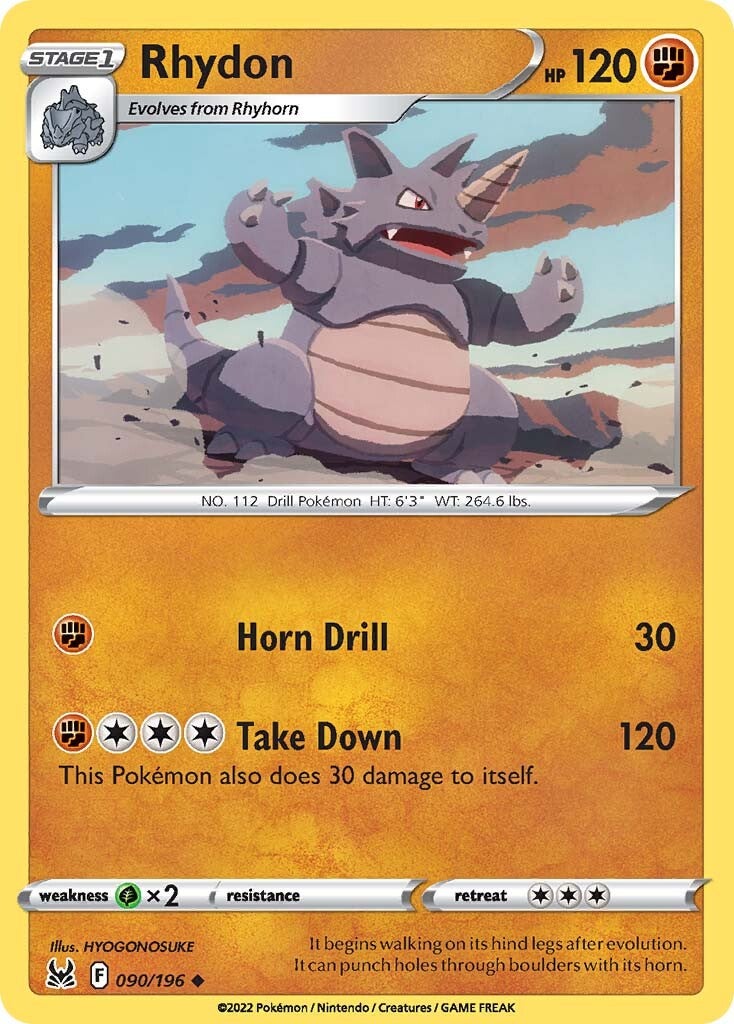 Rhydon (090/196) [Sword & Shield: Lost Origin] Reverse Holofoil