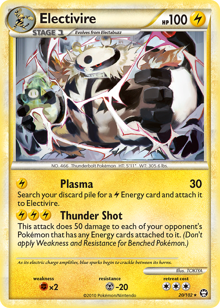 Electivire (20/102) [HeartGold & SoulSilver: Triumphant] Reverse Holofoil
