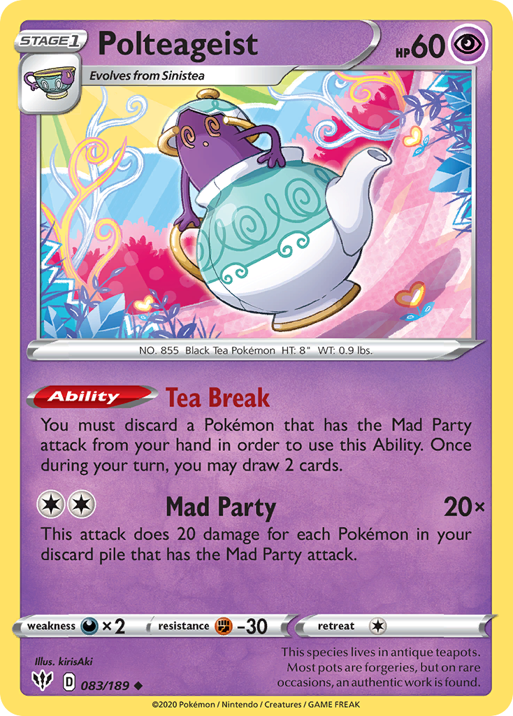 Polteageist (083/189) [Sword & Shield: Darkness Ablaze] Reverse Holofoil
