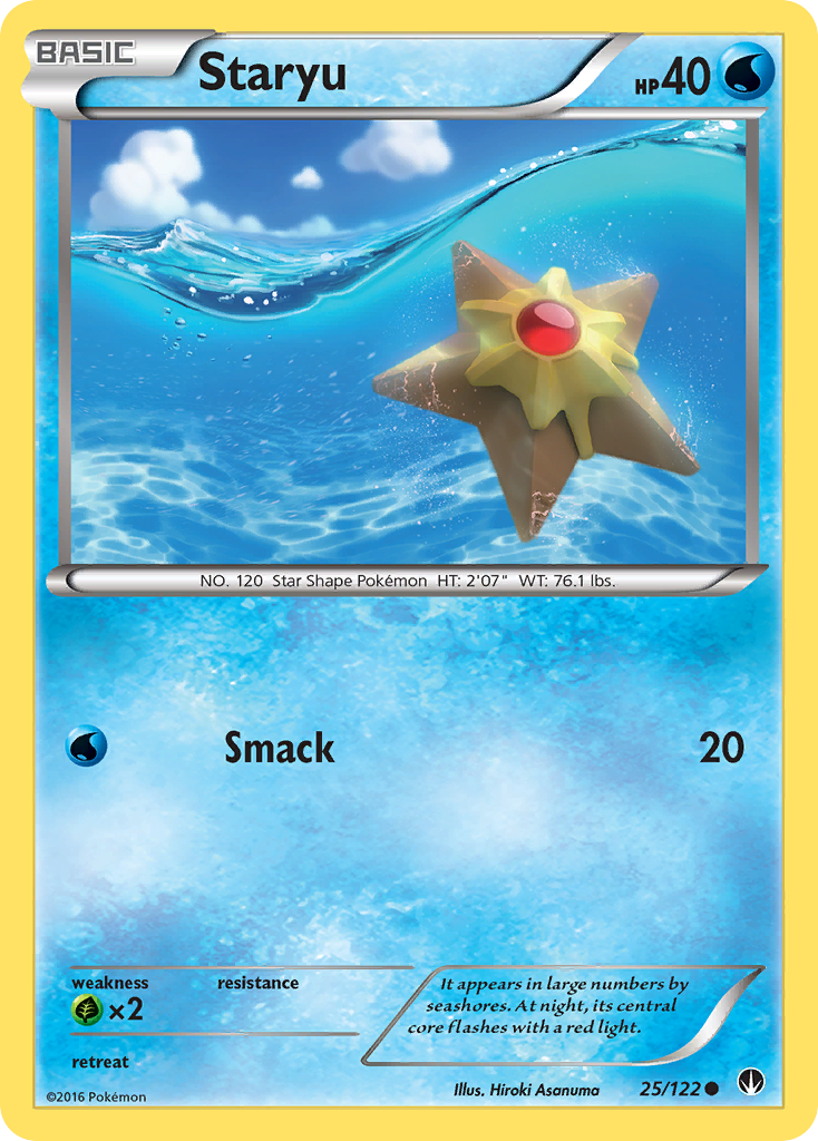 Staryu (25/122) [XY: BREAKpoint] Reverse Holofoil