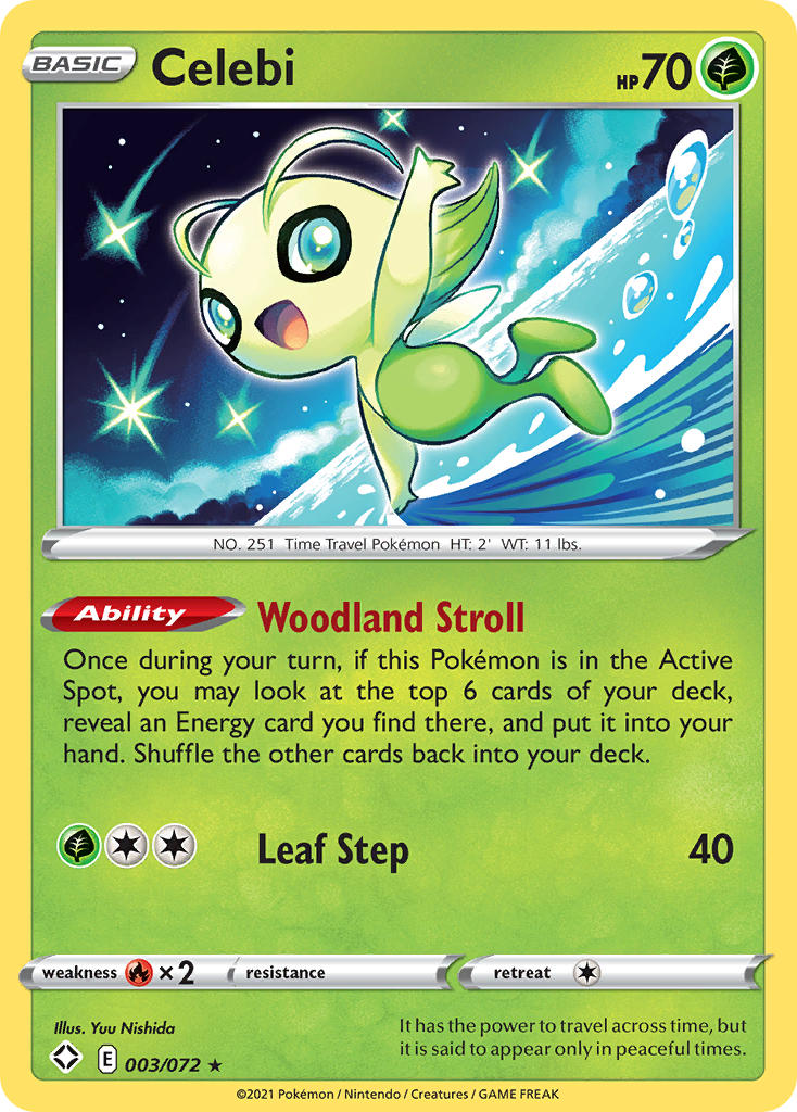 Celebi (003/072) [Sword & Shield: Shining Fates] Reverse Holofoil