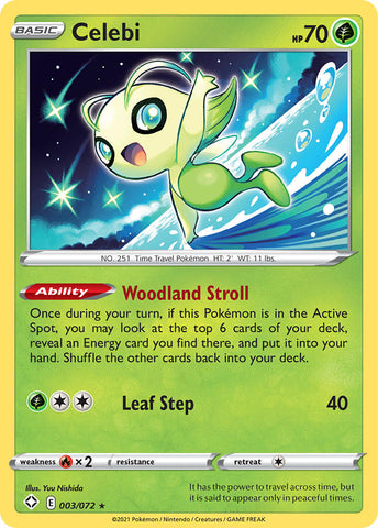 Celebi (003/072) [Sword & Shield: Shining Fates] Reverse Holofoil