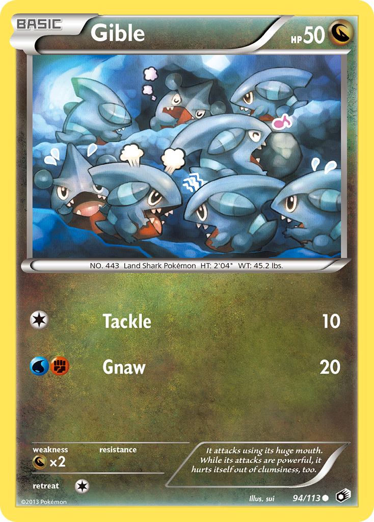 Gible (94/113) [Black & White: Legendary Treasures] Reverse Holofoil