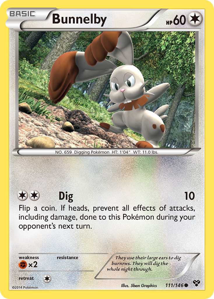 Bunnelby (111/146) [XY: Base Set] Reverse Holofoil