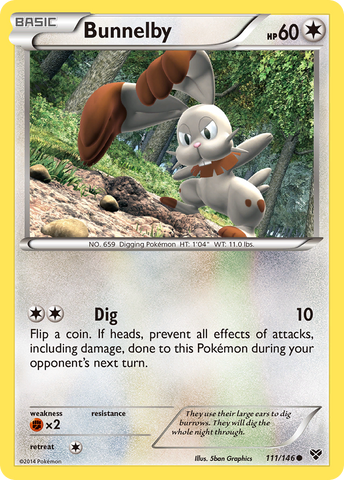 Bunnelby (111/146) [XY: Base Set] Reverse Holofoil