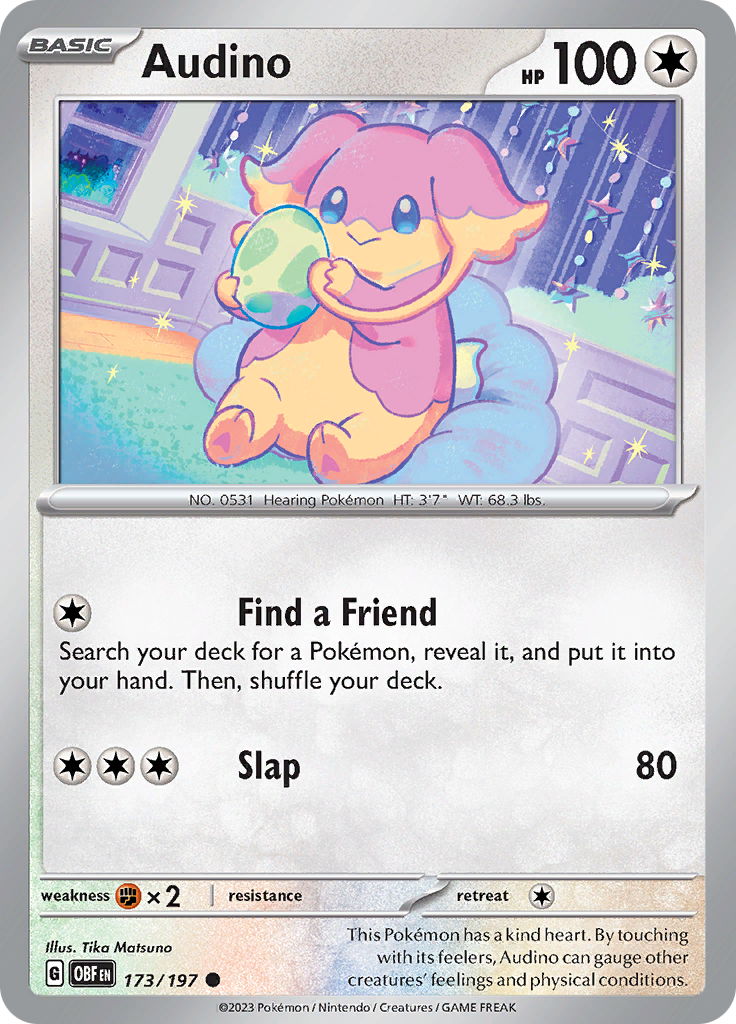 Audino (173/197) [Scarlet & Violet: Obsidian Flames] Reverse Holofoil