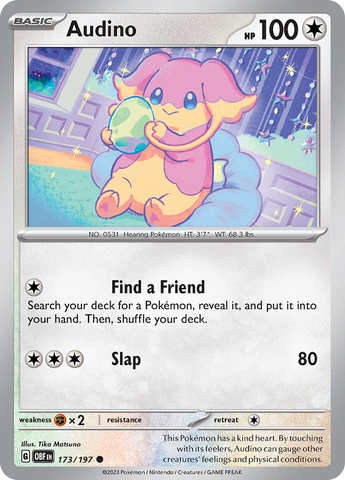 Audino (173/197) [Scarlet & Violet: Obsidian Flames] Reverse Holofoil