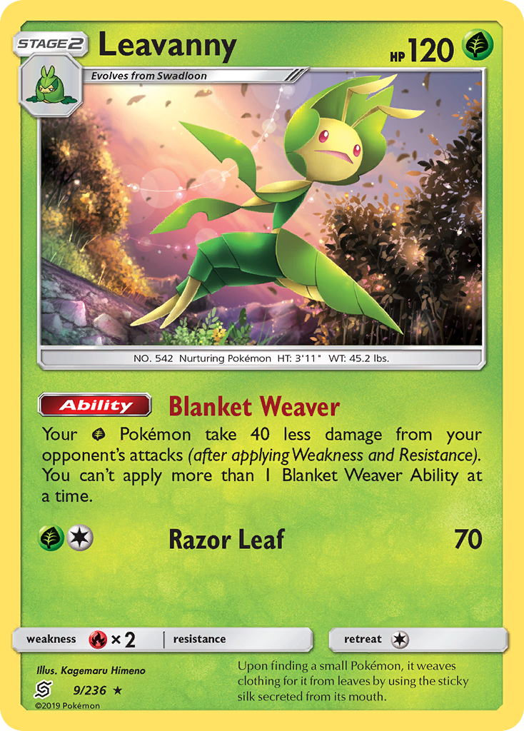 Leavanny (9/236) [Sun & Moon: Unified Minds] Reverse Holofoil