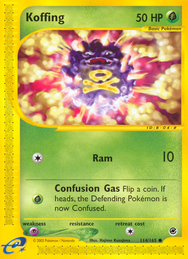 Koffing (114/165) [Expedition: Base Set] Reverse Holofoil