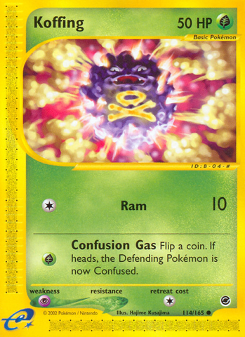 Koffing (114/165) [Expedition: Base Set] Reverse Holofoil