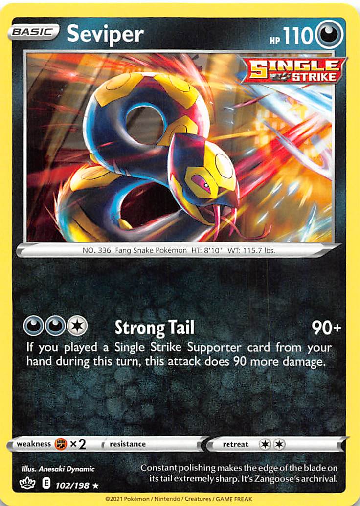 Seviper (102/198) [Sword & Shield: Chilling Reign] Reverse Holofoil