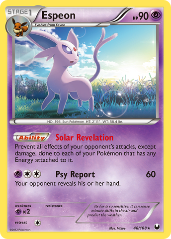 Espeon (48/108) [Black & White: Dark Explorers] Reverse Holofoil