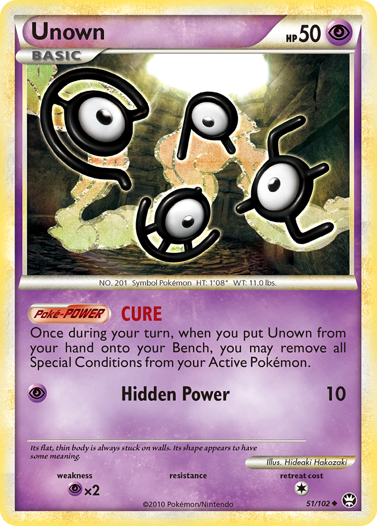 Unown (51/102) [HeartGold & SoulSilver: Triumphant] Reverse Holofoil