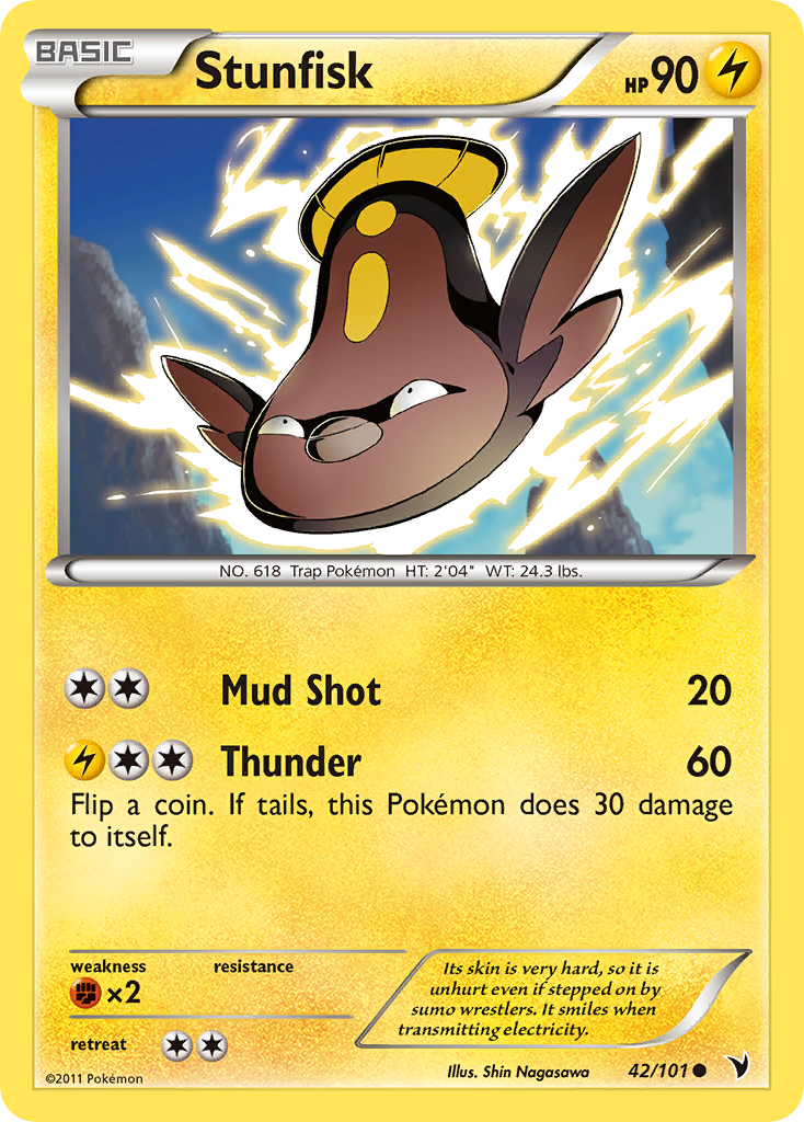 Stunfisk (42/101) [Black & White: Noble Victories] Reverse Holofoil