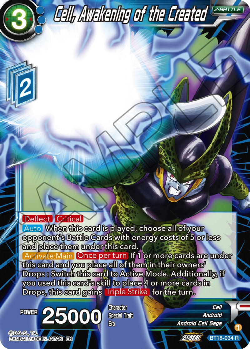 Cell, Awakening of the Created (BT18-034) [Dawn of the Z-Legends] Parallel Foil