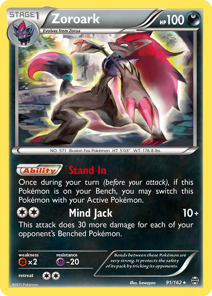 Zoroark (91/162) [XY: BREAKthrough] Reverse Holofoil