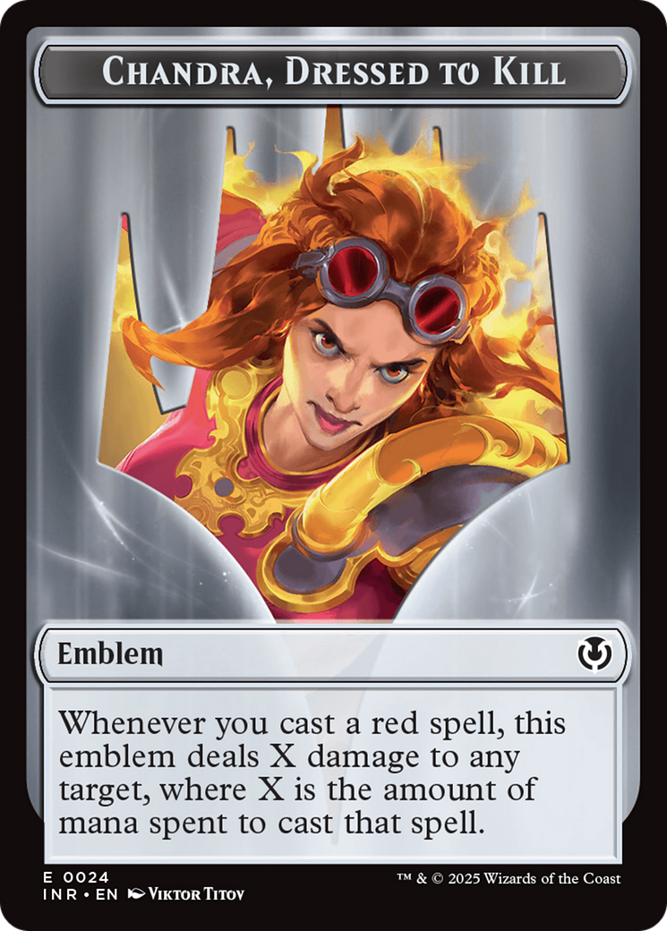 Human (0014) // Emblem - Chandra, Dressed to Kill Double-Sided Token [Innistrad Remastered Tokens] Foil