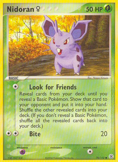Nidoran (70/112) (Female) [EX: FireRed & LeafGreen] Reverse Holofoil