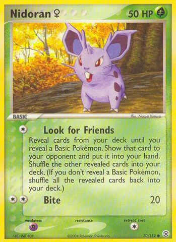 Nidoran (70/112) (Female) [EX: FireRed & LeafGreen] Reverse Holofoil