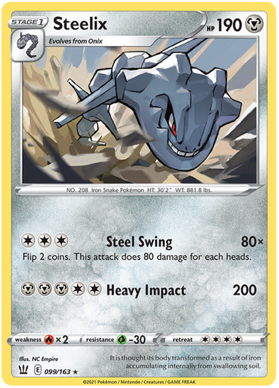 Steelix (099/163) [Sword & Shield: Battle Styles] Reverse Holofoil