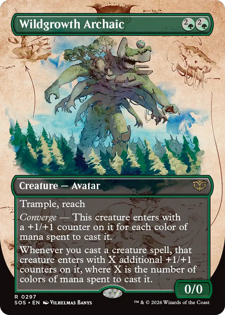 Wildgrowth Archaic (Borderless) [Secrets of Strixhaven] Foil