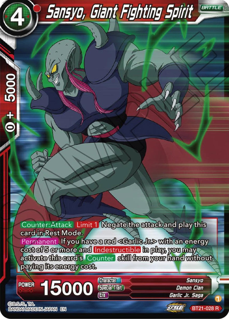 Sansyo, Giant Fighting Spirit (BT21-028) [Wild Resurgence] Parallel Foil