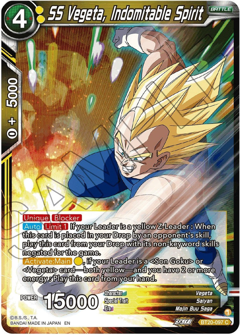 SS Vegeta, Indomitable Spirit (BT20-097) [Power Absorbed] Parallel Foil