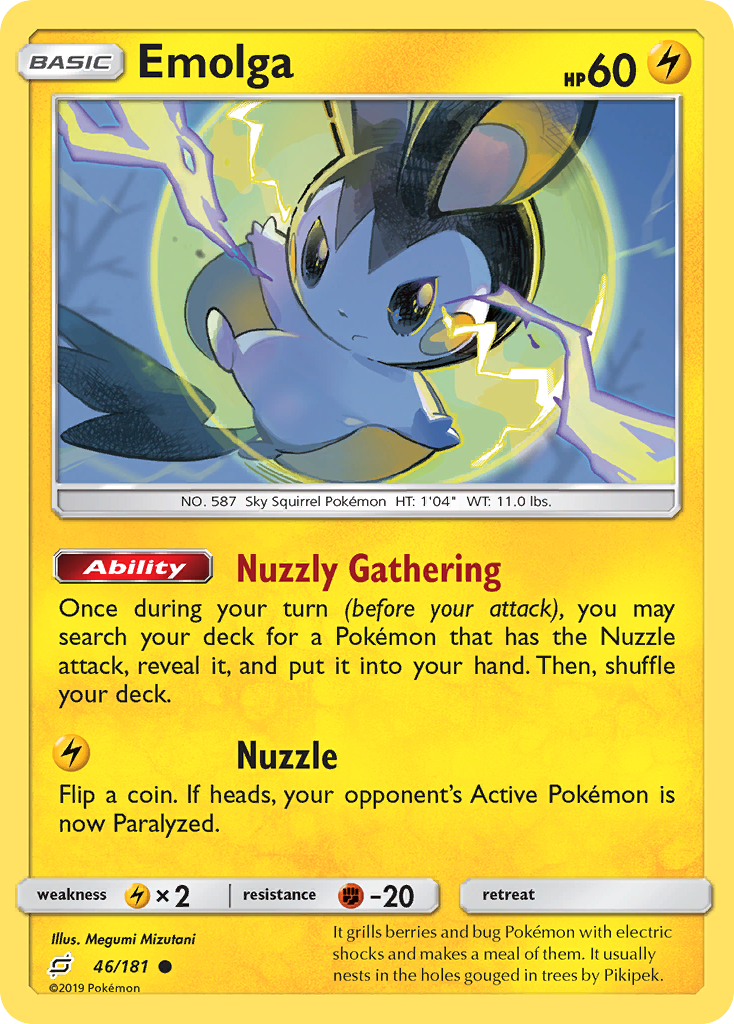 Emolga (46/181) [Sun & Moon: Team Up] Reverse Holofoil