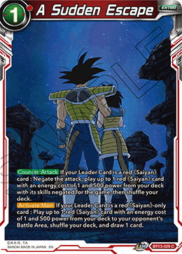 A Sudden Escape (Common) (BT13-029) [Supreme Rivalry] Parallel Foil