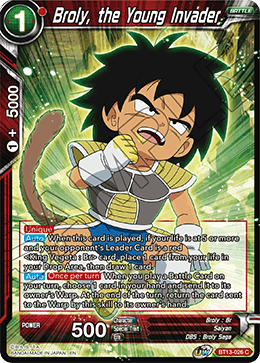 Broly, the Young Invader (Common) (BT13-026) [Supreme Rivalry] Parallel Foil