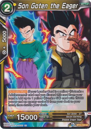 Son Goten the Eager (BT10-102) [Rise of the Unison Warrior] Parallel Foil