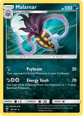 Malamar (90/147) [Sun & Moon: Burning Shadows] Reverse Holofoil