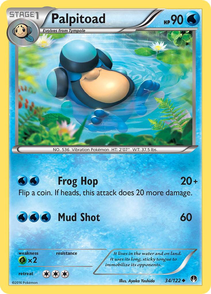 Palpitoad (34/122) [XY: BREAKpoint] Reverse Holofoil