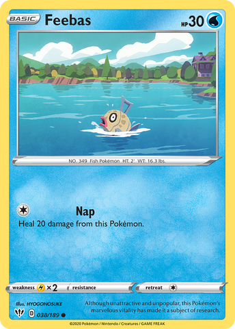 Feebas (038/189) [Sword & Shield: Darkness Ablaze] Reverse Holofoil