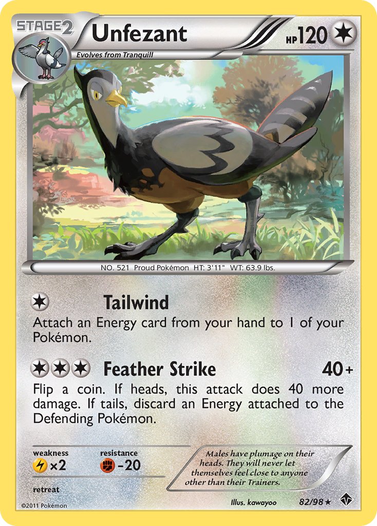 Unfezant (82/98) [Black & White: Emerging Powers] Reverse Holofoil