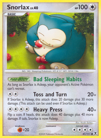 Snorlax (81/111) [Platinum: Rising Rivals] Reverse Holofoil