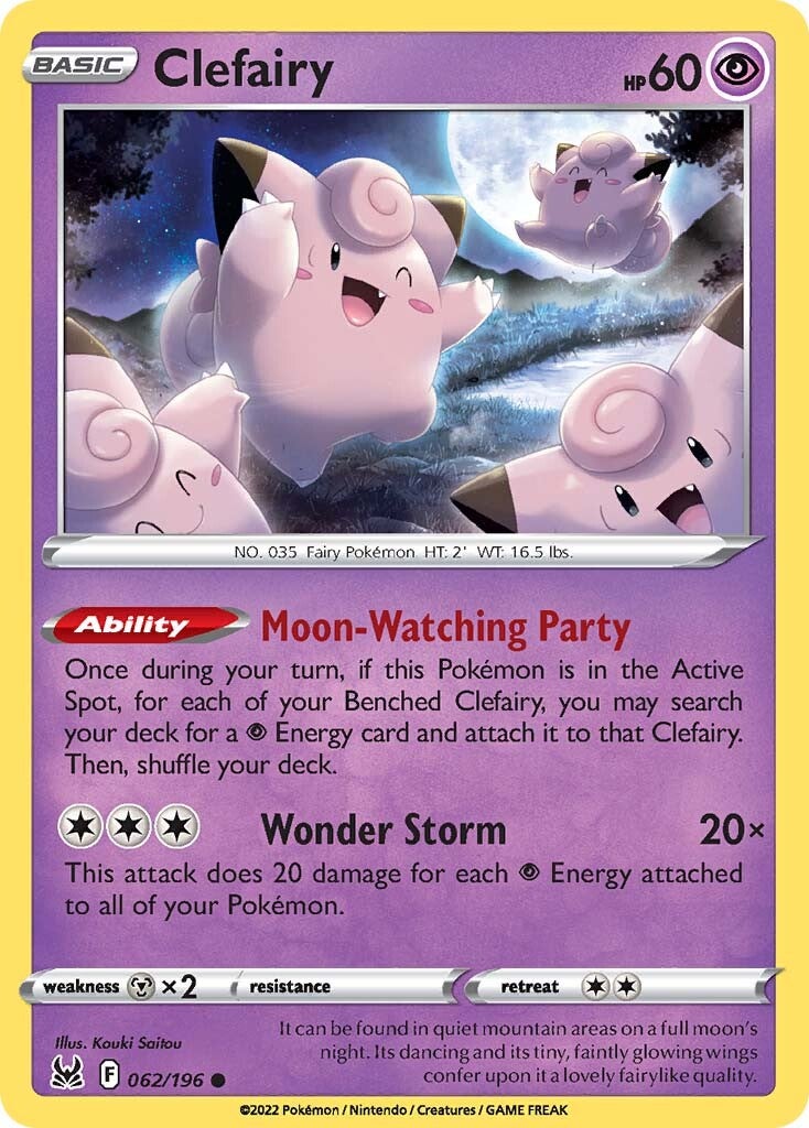 Clefairy (062/196) [Sword & Shield: Lost Origin] Reverse Holofoil