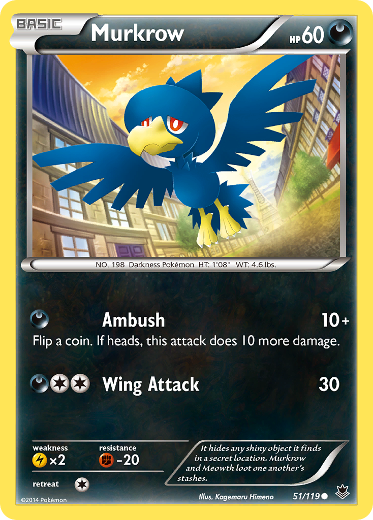 Murkrow (51/119) [XY: Phantom Forces] Reverse Holofoil
