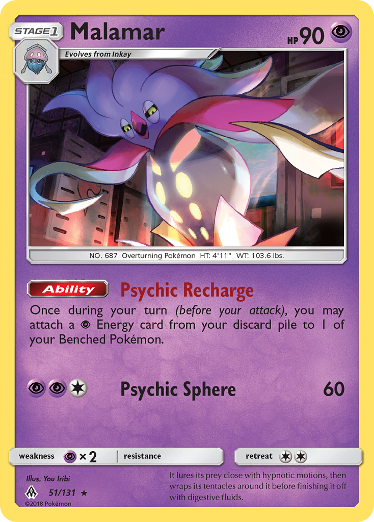 Malamar (51/131) [Sun & Moon: Forbidden Light] Reverse Holofoil