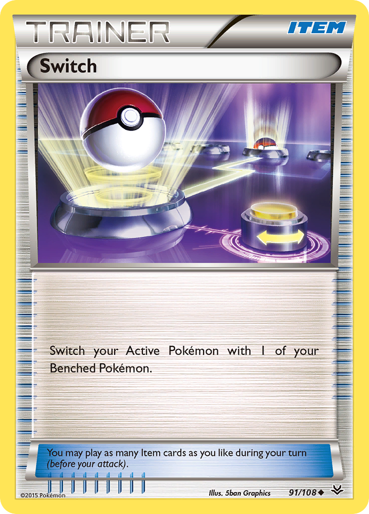 Switch (91/108) [XY: Roaring Skies] Reverse Holofoil