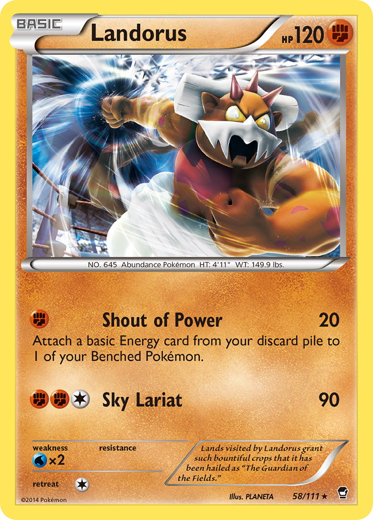 Landorus (58/111) [XY: Furious Fists] Reverse Holofoil