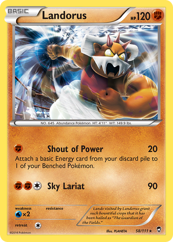 Landorus (58/111) [XY: Furious Fists] Reverse Holofoil