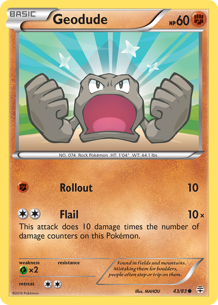 Geodude (43/83) [XY: Generations] Reverse Holofoil