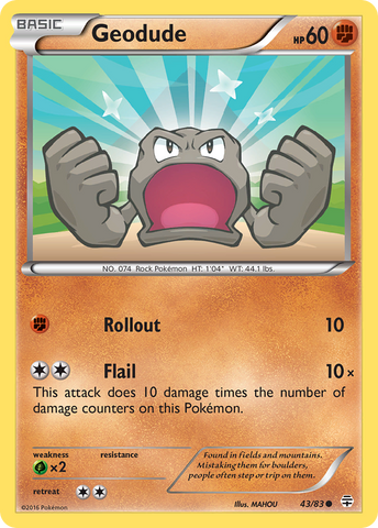 Geodude (43/83) [XY: Generations] Reverse Holofoil