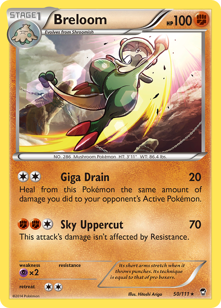 Breloom (50/111) [XY: Furious Fists] Reverse Holofoil